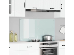Vidaxl Painel De Cozinha Branco 110 X 60 Cm Vidro Temperado