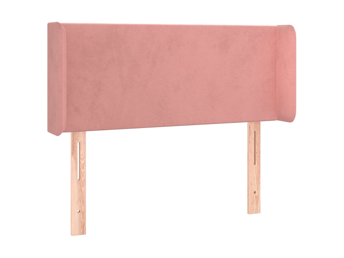 Cabeceira de Cama C/ Abas Veludo 103x16x78/88 Cm Rosa MAISON EXCLUSIVE