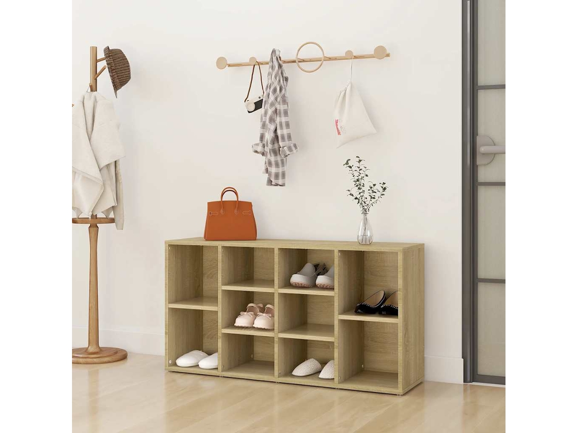 Vidaxl Sapateira 103x30x55 Cm Contraplacado Carvalho Sonoma