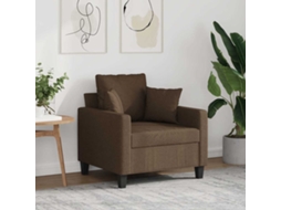 Vidaxl Poltrona 60 Cm Tecido Castanho