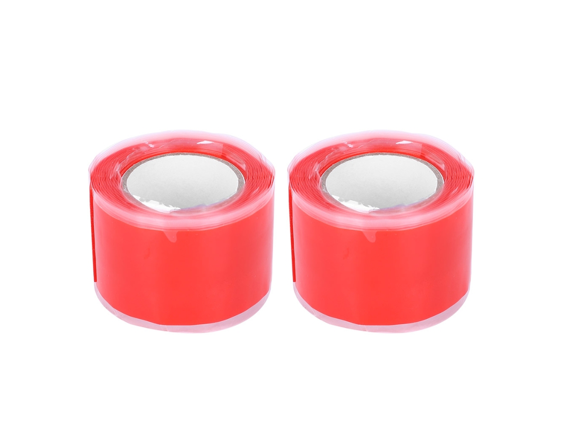 Fita Autoadesiva De Silicone Vermelha Resistente A Alta Temperatura 0.5mmx25mmx1.5m Para Isolação Elétrica Industrial