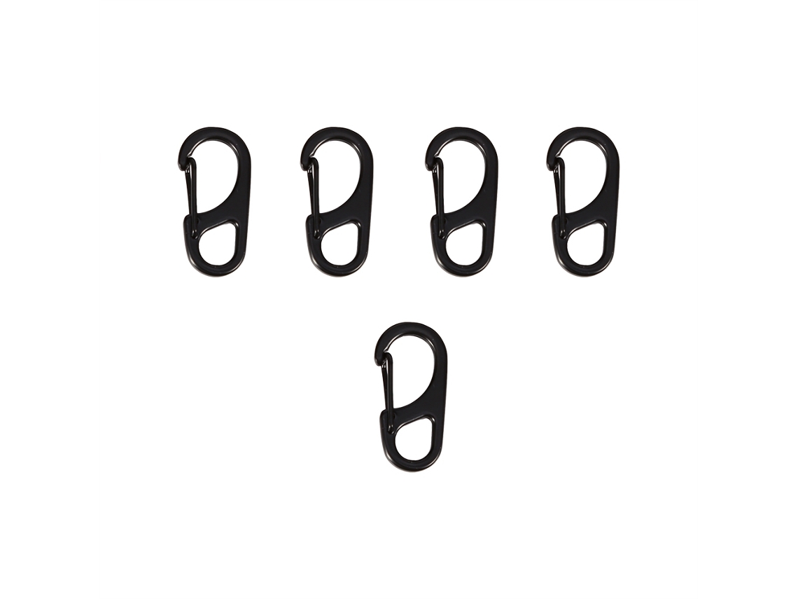 5pcs Porta chaves Edc Metal Clip Rápido Preto