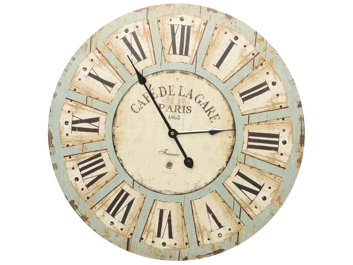 Wall Clock, Wall Clocks Vidaxl Multicolor Mdf (60 Cm)