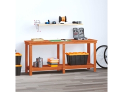Vidaxl Bancada De Trabalho Castanho Cera 180 X 50 X 80 Cm