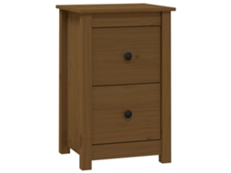 Cabeceira Mesa 40x35x61,5 cm Pinho Maciço Castanho Mel MAISON EXCLUSIVE