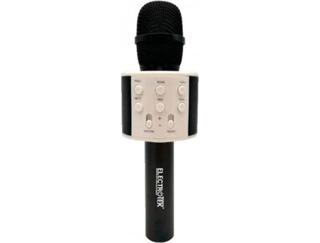 Microfone Bluetooth com Coluna ELECTROTEK ET-WS10 Preto