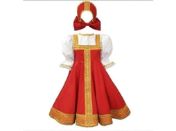 Traje Tradicional Russo Para Dança Saia Vermelha Sarafan Com Chapéu Tamanhos S M L