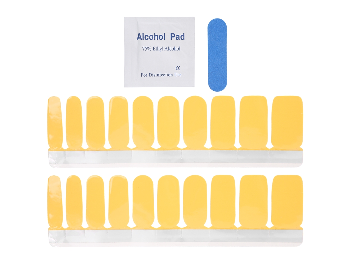 20 adesivos de esmalte autoadesivos de cor pura para decoração completa de unhas (09)