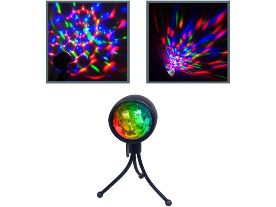 Luz De Palco Para Festa, Rbg Bola De Discoteca Portátil Usb Dança Aniversário Dj Bar Karaokê Natal Iluminação De Casamento Suporte Portátil