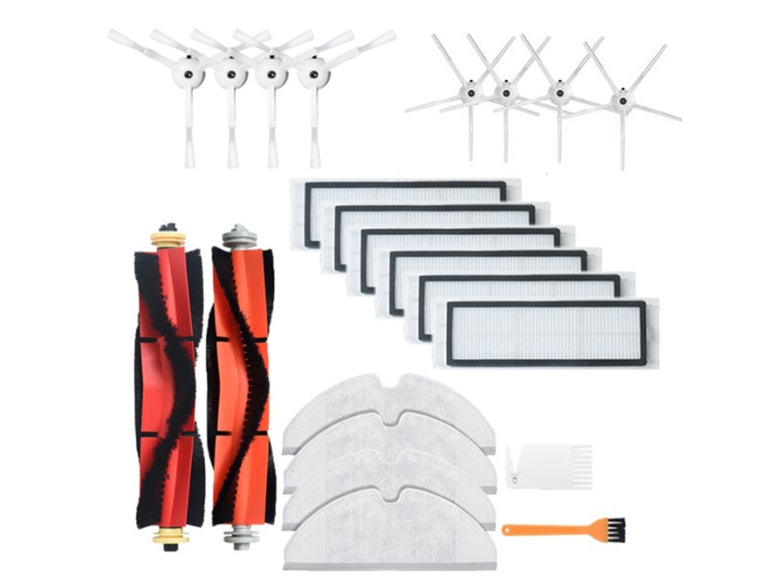 Para xiaomi roborock s5 max s50 s51 s55 acessórios puros peças de aspirador de pó lavável filtro hepa escova principal lateral