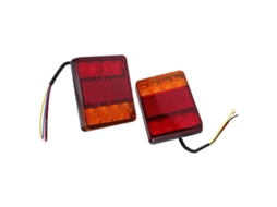 Luzes Traseiras De Reboque De 12v Com 8 Leds Vermelhos E Amarelos