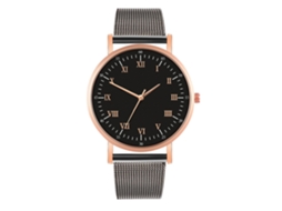 Relógio de Moda para Homens e Mulheres Pulseira de Malha Dial Redondo Quartzo para Namorados