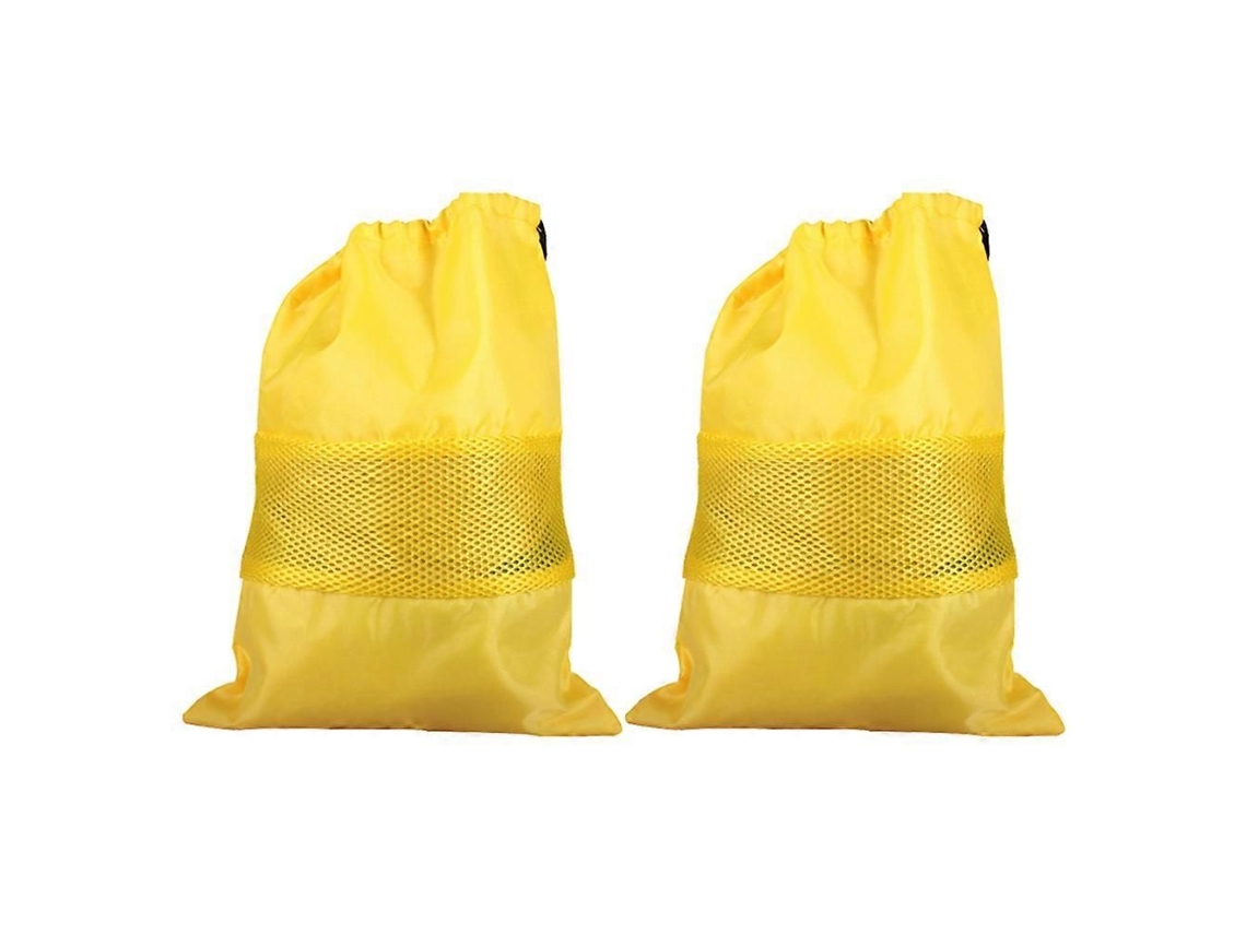 Conjunto de 2 Sacolas de Compras Dobráveis ​​e Reutilizáveis ​​com Cordão para Conservar Alimentos Frescos GOKOCO (amarelo)