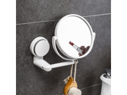 Rebe espejo de Baño Con Ventosa Espejo de Maquillaje Doble Lado Ajustable 360 Grados Pared Y Mesa Con Gancho