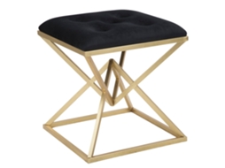 Pufe Pirâmide Cm 45x45x48 Único / Dourado/preto