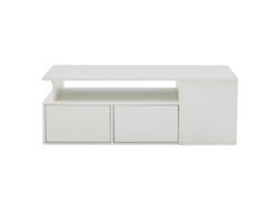 Mesa De Café, Design Moderno, Iluminação Rgb, Branco