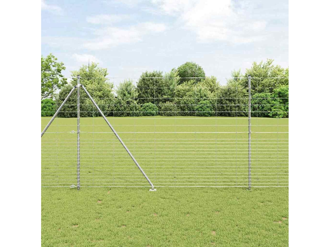 Vidaxl Cerca De Arame Soldado Com Espinhos 25 X 1,6 M Aço Galvanizado