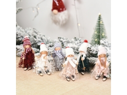 Boneca de Esqui Menino e Menina para Decoração de Natal, Enfeite de Árvore