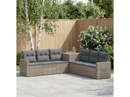 Vidaxl Conjunto De Sofás 7 Unid. Cinza E Cinza Escuro