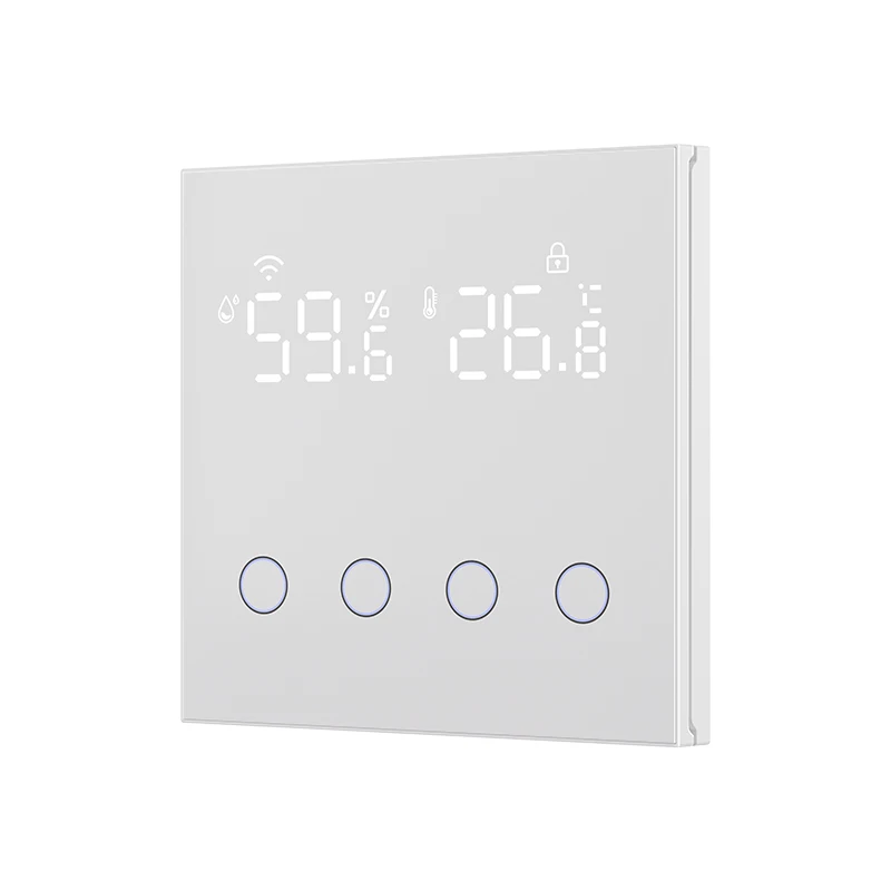 Interruptor De Cenas Wi-fi Inteligente Com Visor Integrado De Temperatura E Humidade Compatível Com Tuya, Alexa, Google Home E Alice.