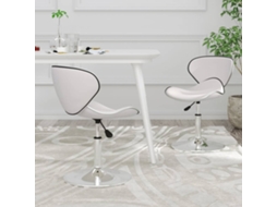Vidaxl Cadeiras De Jantar 2 Pcs Couro Artificial Branco