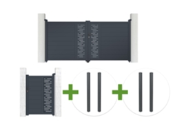 Conjunto de 2 puxadores autoadesivos pretos para portas de correr, sem necessidade de furar X001