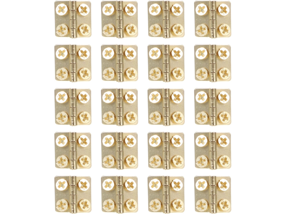 Dobradiça Pequena Lurrose Mini De 12mm Em Ferro Com Parafusos Para Caixas Joias E Artesanato