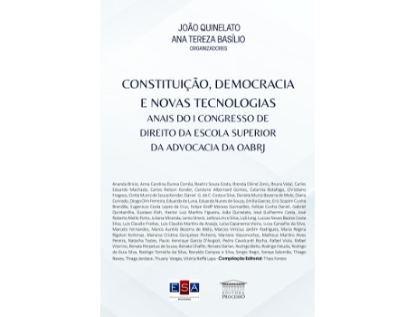 Livro Constituição, Democracia E Novas Tecnologias Anais Do I Congresso De Direito Da Escola Superior Da A De Ana Tereza Basílio (português Do Brasil)