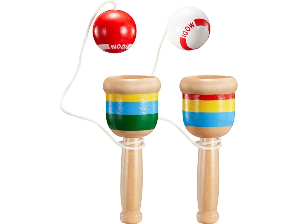 2 Peças Jogo De Paddle Com Corda E Bola Mini Copo De Madeira Para Capturar Bola Coordenação Visuo-manual