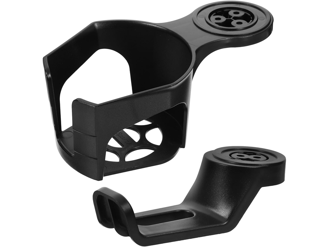 Baluue Support Pour Casque Pc Et Porte-gobelet De Table Anti-déversement Pince Rotative Abs Noir Pour Bureau