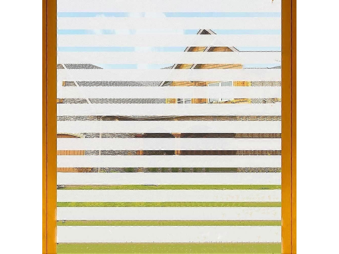 Película De Janela Autoadesiva Listrada, Opaca E Com Proteção Uv, 45 X 200 Cm