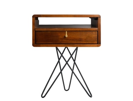 Mesa de Cabeceira EMMA'S BEDROOM (L48 x D40 x H63.5 cm - Borneo Teak)