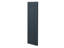 Radiador Oval De Colunas Em Cinzento Antracite 1800x480 Em Aço Carbono 1,5 Mm Com Alta Emissão De Calor E Revestimento