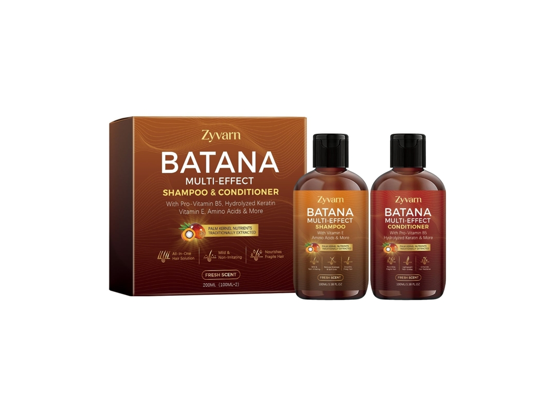 LAXISCREED: Kit Zyvarn Batana para Cabelos Secos e Frizzados Multiefeito