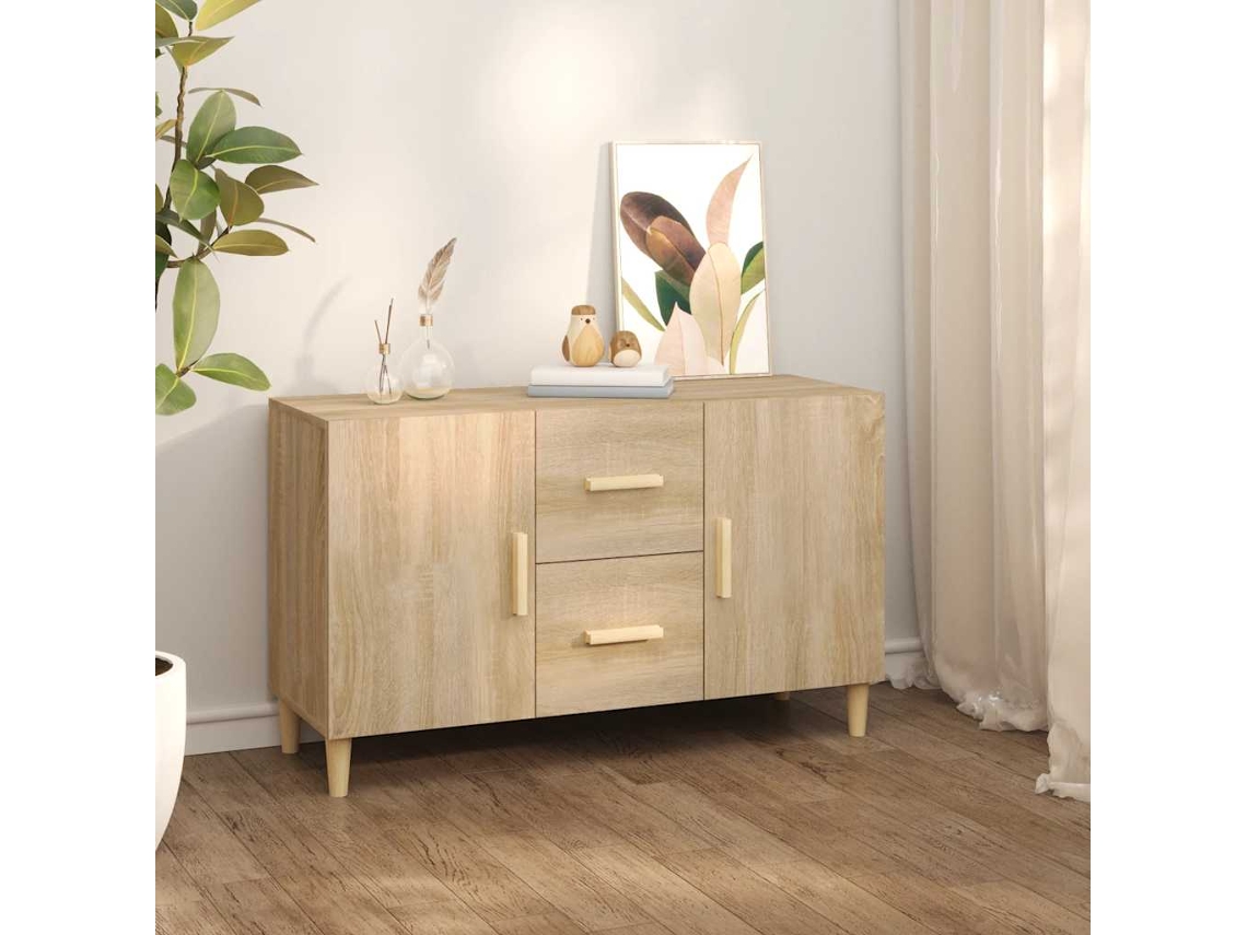 Vidaxl Aparador 100x36x60 Cm Derivados De Madeira Carvalho Sonoma