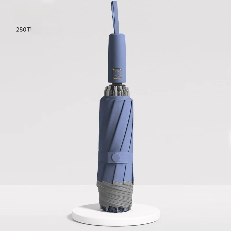 Guarda chuva Reversível Automático, Borda de Silicone, Tecido 280t, Guarda chuva de Negócios de Alta Qualidade. MDUG (azul 10k)