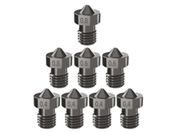 Conjunto De 8 Bicos V6 De Aço Temperado, Bicos Extrusores Hotend V6 Para Impressora 3d De 0,4 Mm, 0,6 Mm E 0,8 Mm Para I3 Aquaforge