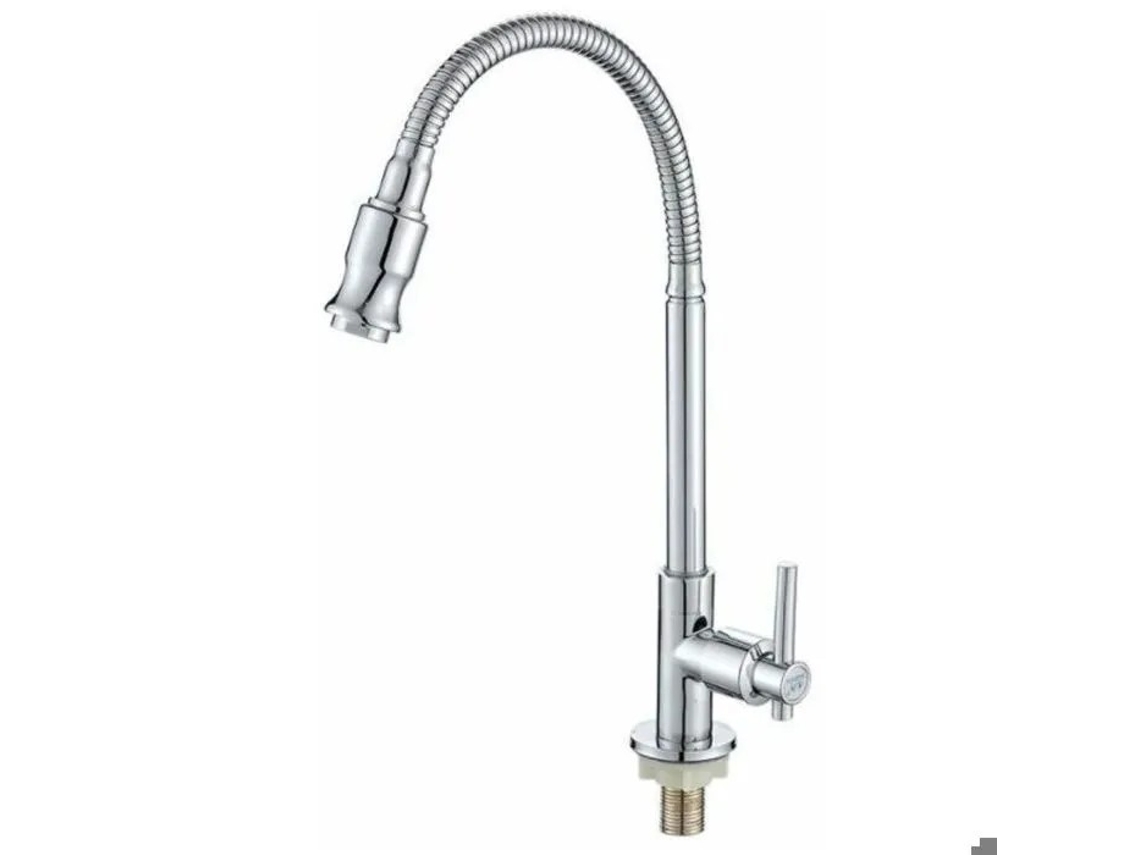 Torneira De Cozinha Externa Giratória 360 ° Com Furo Único, Água Fria, Alavanca Única, Lavanderia, Simples
