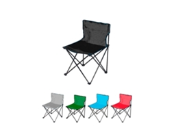 Jardin202 - Silla Plegable De Camping Ligera Sin Reposabrazo | Silla De Exterior Ideal Para Acampada, Picnic O Pesca Negro |  (negro)