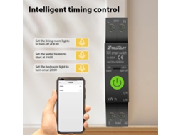 Primerox interruptor inteligente Wi-Fi Tuya com controle remoto, proteção contra vazamento e sobretensão
