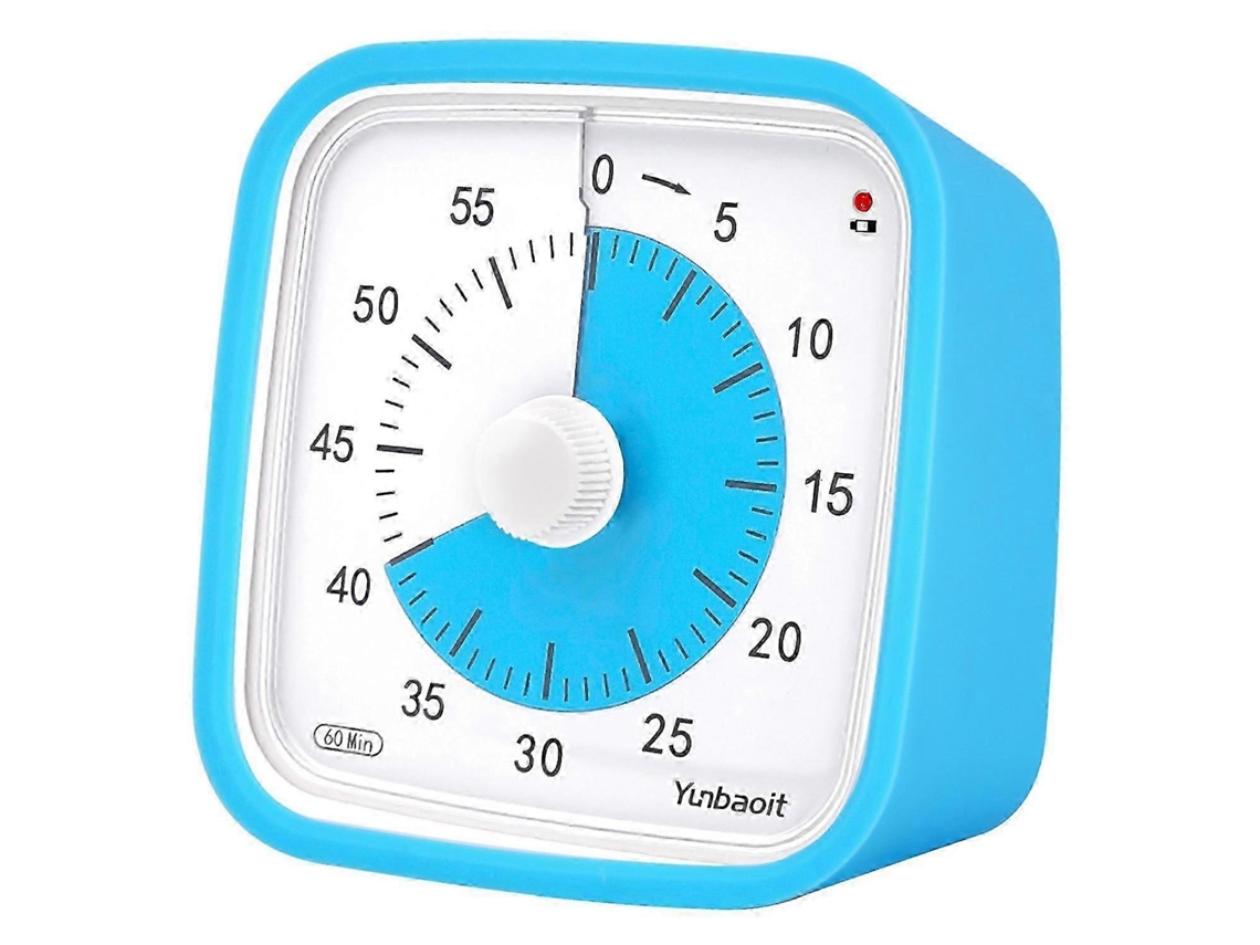 Yunbaoit Vt01 Visual Timer With Night Light 60 Minute Countdown Timer Silent Time Management Tool -multicolorblue Blue