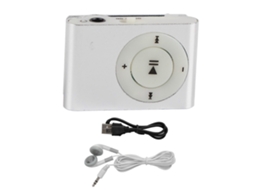 Mini MP3 backclip, reprodutor portátil, com fones e cabo USB TAISHENGDA
