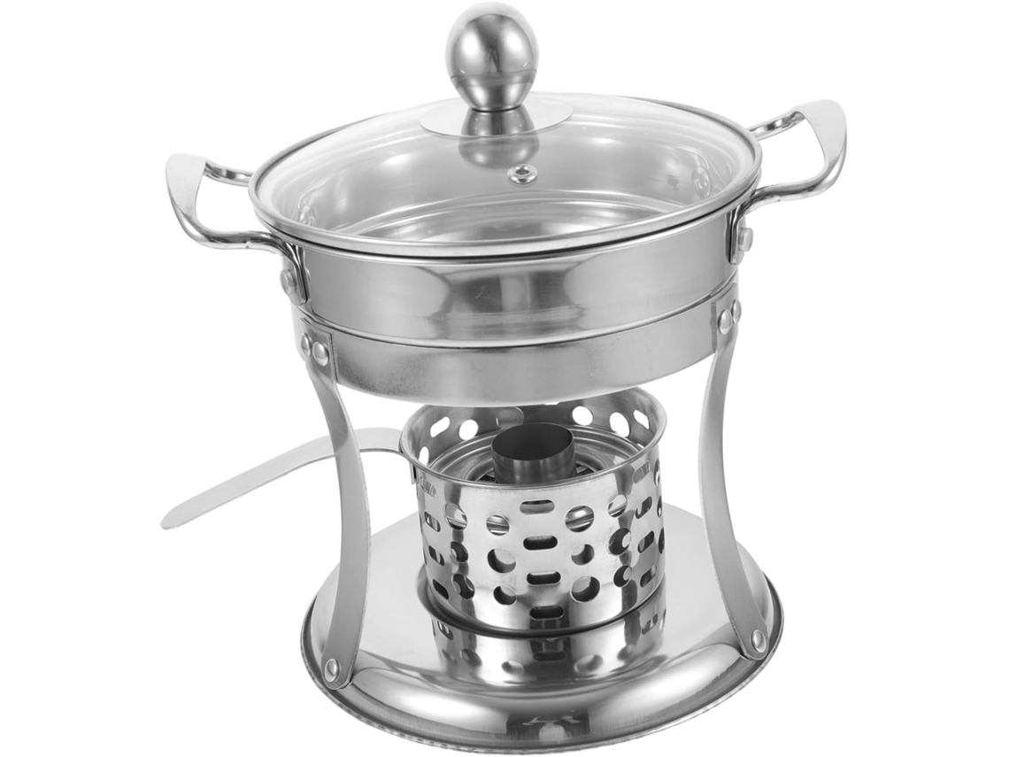 Panela De Aço Inox 304 Para Camping Com Tampa De Vidro Prática E Portátil Para Uso Individua Gokoco