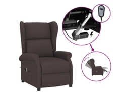 Electric Recliner Chair, Electric Recliner Chairs Vidaxl Marrom Tecido