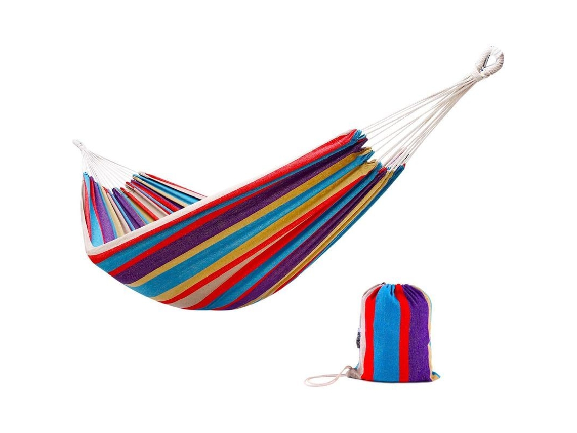Hamaca Doble De Algodón De 10 Pies Para 2 Personas, Soporta Hasta 450 Libras, Ideal Para Camping Y Viajes