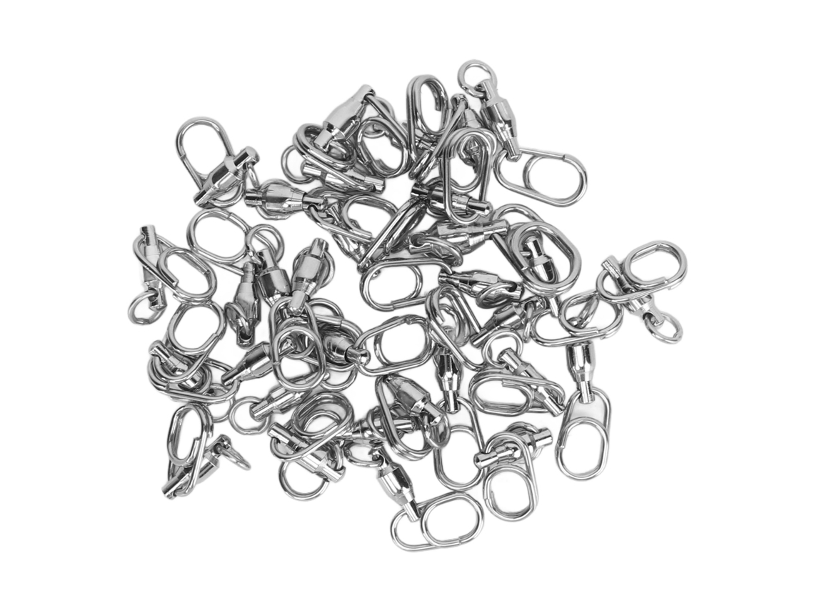 30pcs Engate de Pesca de Aço Inoxidável com Rolamento de Bola Resistente S/MARCA