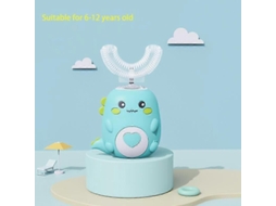 Crianças em Forma de U Escova Dentes Elétrica 360 Graus Inteligente Cartoon Silicone D Entes Automática Recarregá GOKOCO