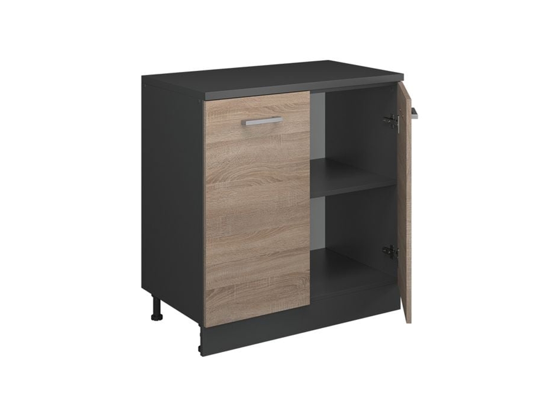 Móvel de Extensão 60851 2 Portas Sonoma e Antracite 80x46 Cm VICCO