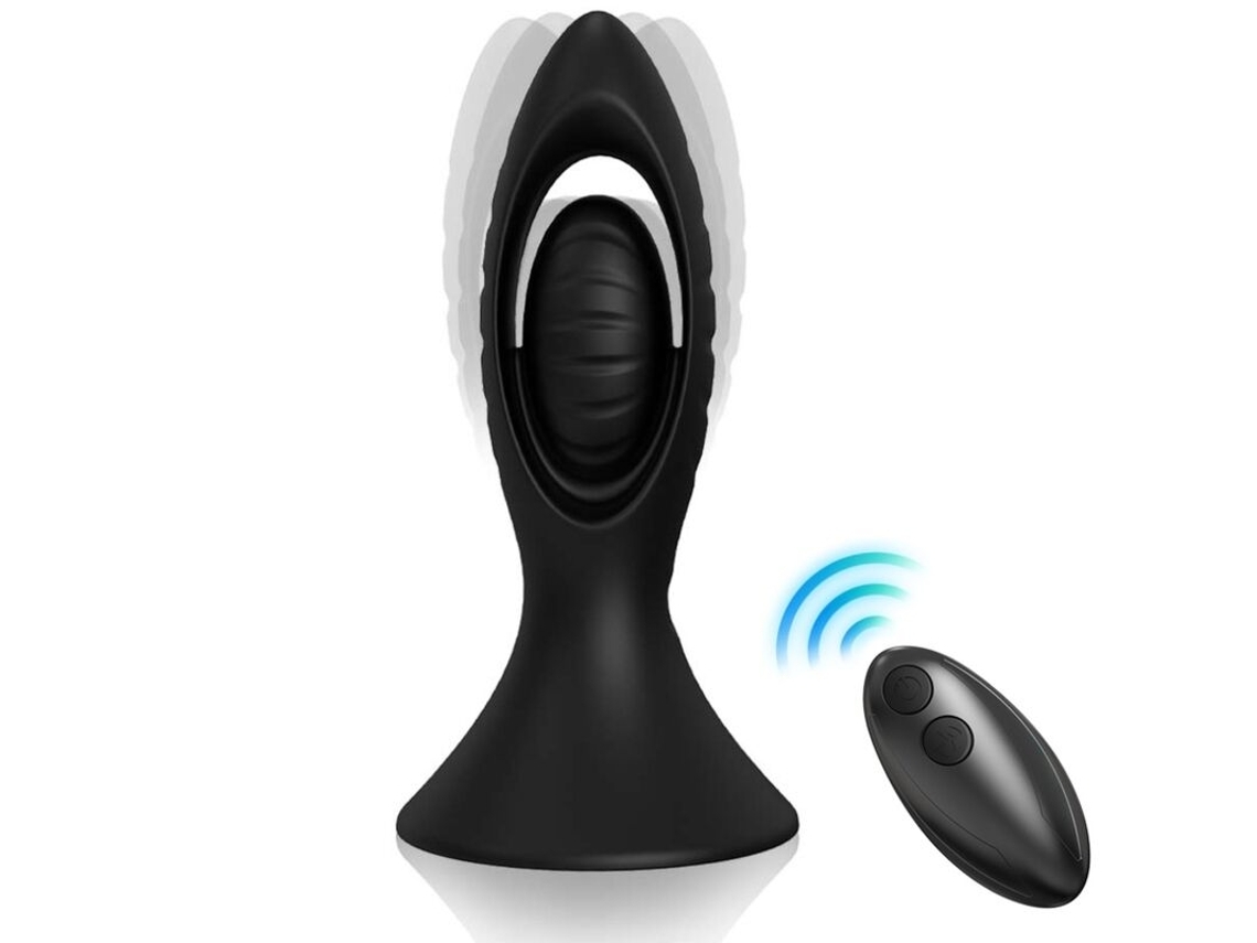 Armony Vibrator And Anal Plug, Black Silicone