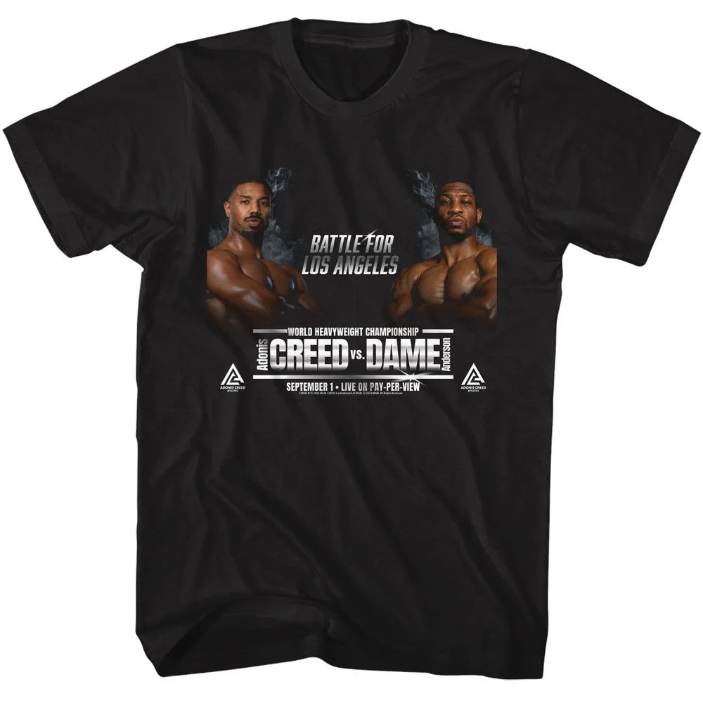 Rockinstone Rocky Movie Creed V Dame Black Adult T-shirt Size:m